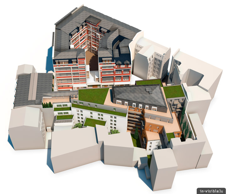 3D architectural visualization & rendering, Rendu de visualisation architecturale en image de synthèse 3D : Baudelique