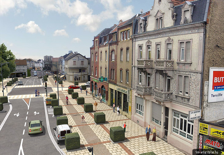 3D architectural visualization & rendering, Rendu de visualisation architecturale en image de synthèse 3D : Avenue Compte de Bertier