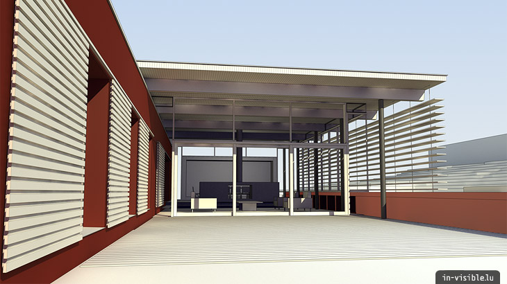 3D architectural visualization & rendering, Rendu de visualisation architecturale en image de synthèse 3D : TWN